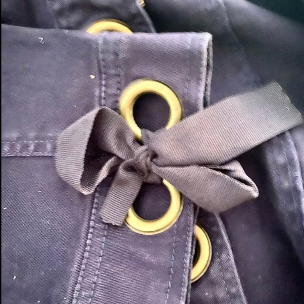 AMI cotton navy blue jacket with grommets XL EUC - Picture 5 of 7
